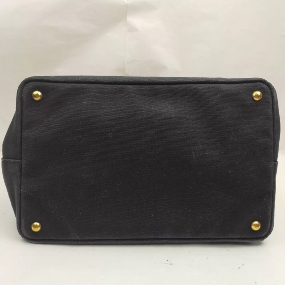 Prada Black Canapa Tote Bag - Picture 3 of 8